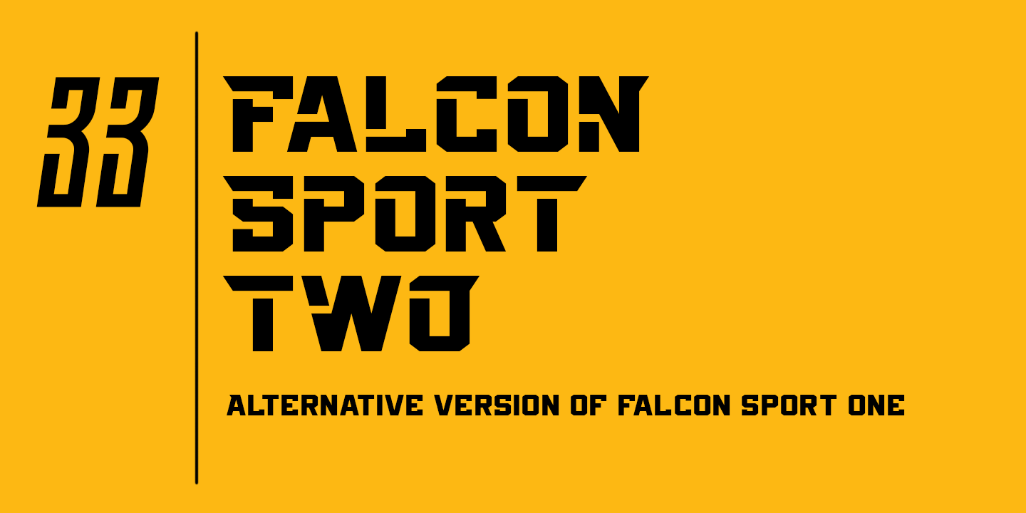 Schriftart Falcon Sport